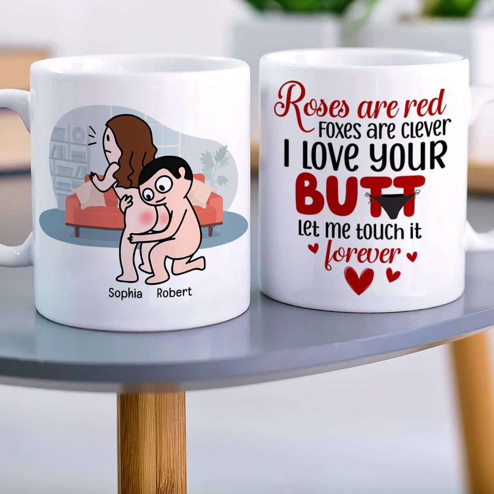 Roses Are Red, Personalized Mug, Gift For Naughty Couple