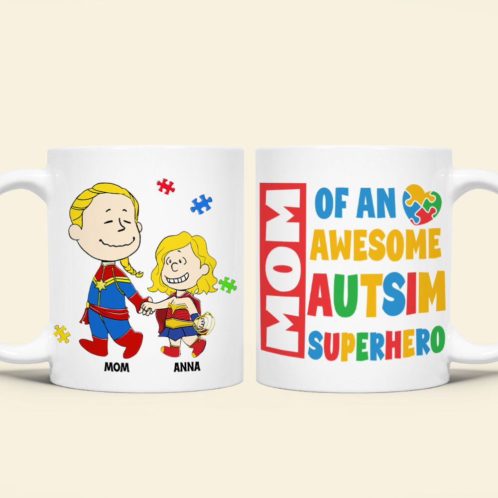 Personalized Gifts For Mom Coffee Mug 041totn200225pa Mom Of An Awesome Autism Superhero