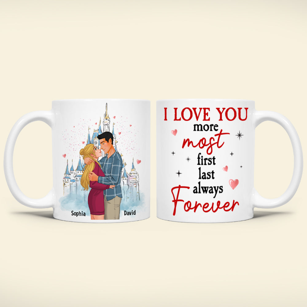 Personalized Gifts For Couple Coffee Mug I Love You More Most Always Forever