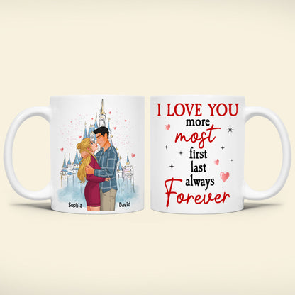 Personalized Gifts For Couple Coffee Mug I Love You More Most Always Forever