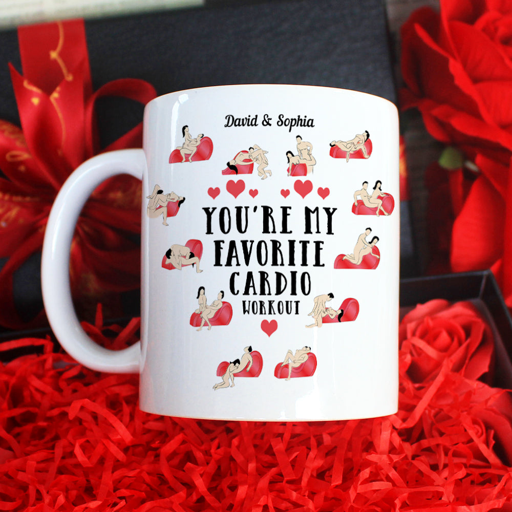 You're My Favorite Cardio Workout, Make Love Couple White Mug