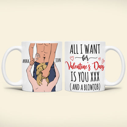 Personalized Gifts For Couple Coffee Mug All I Want For Valentine's Day Is You