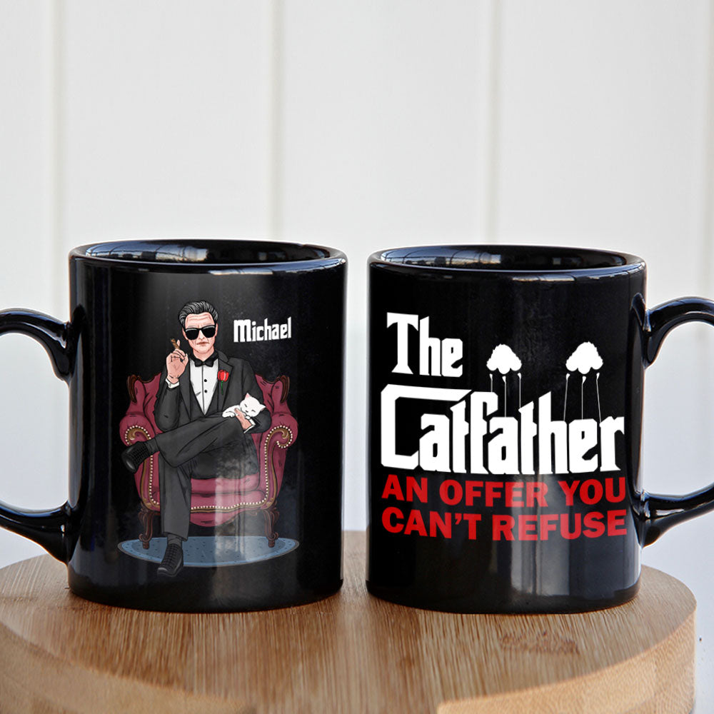 The Cat Father An Offer You Can't Refuse Personalized Coffee Mug 03QHPO270523HA