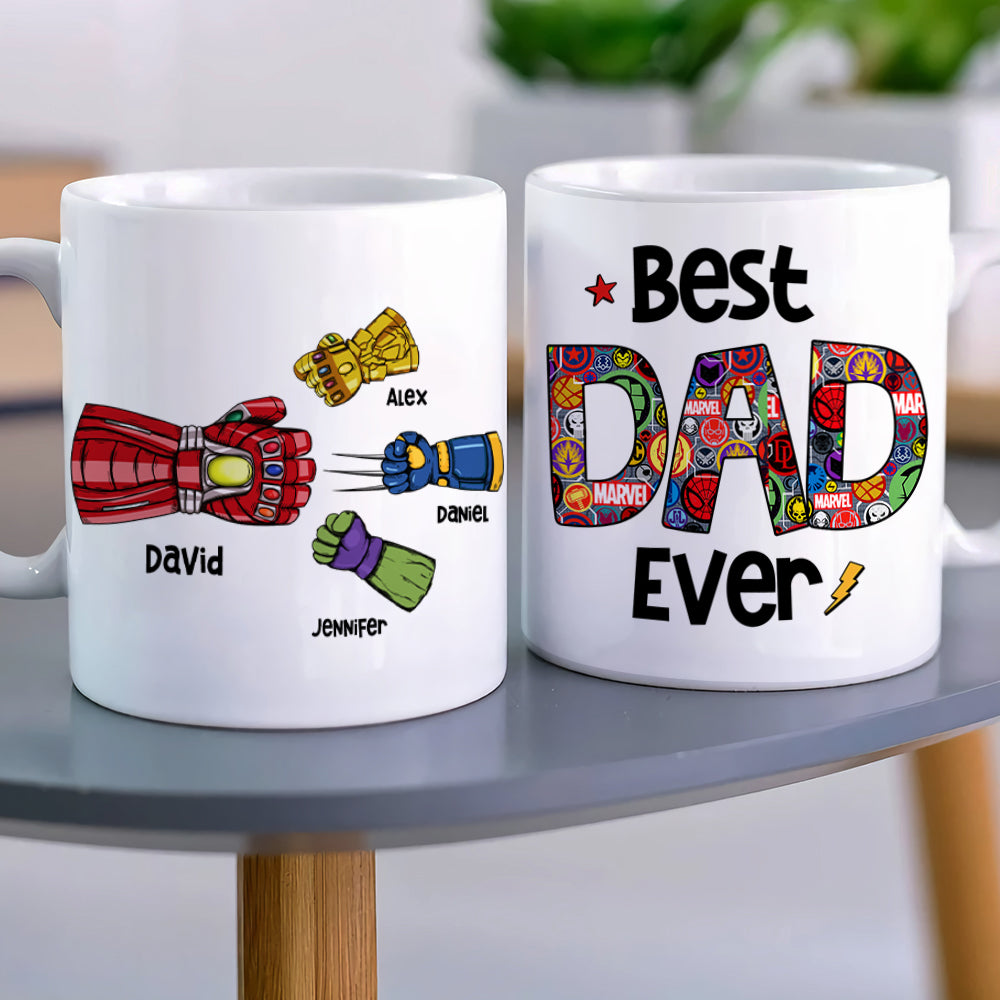 Family 07QHHN160523HA Personalized Dad And Children Coffee Mug