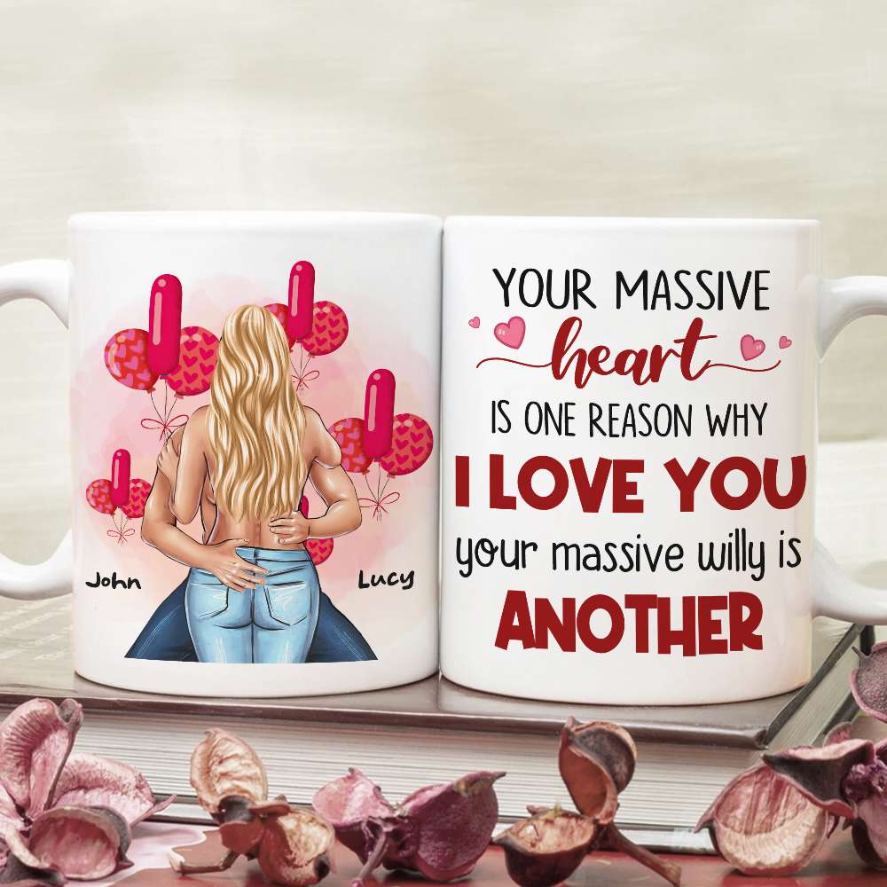 Your Massive Heart Is One Reason Why I Love You Personalized Couple Mug, Gift For Couple