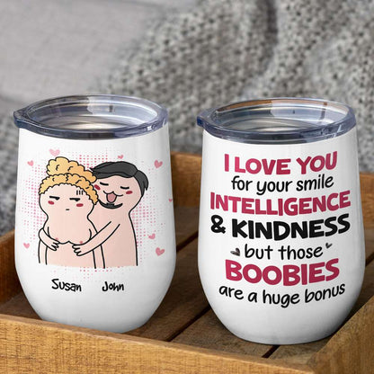 I Love You For Your Smile, Personalized Mug, Wine Tumbler, Accent Mug Couple Gifts