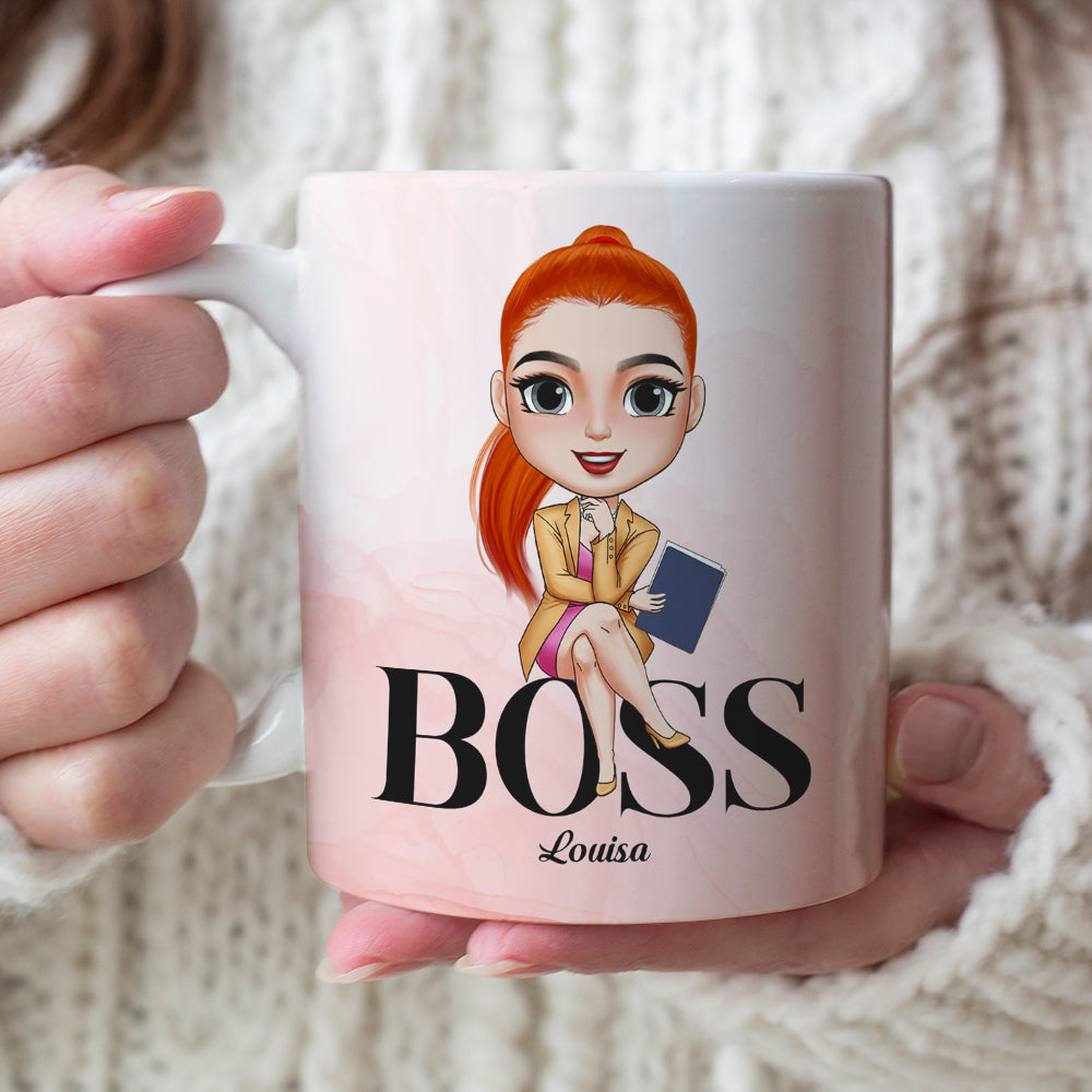 Boss Lady Knows More Than She Says Personalized Boss Lady Mug