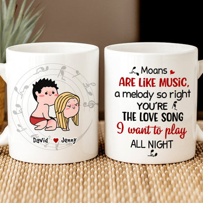 Personalized Gifts For Couple Coffee Mug Moans Are Like Music
