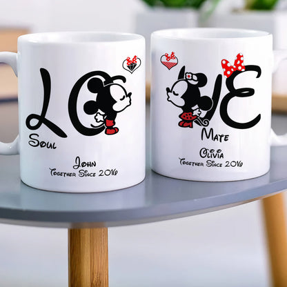 Personalized Mouse Couple Mug, Gift For Couples