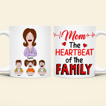 Personalized Gifts For Mom Coffee Mug 04toqn050325hg The Heartbeat Of The Family