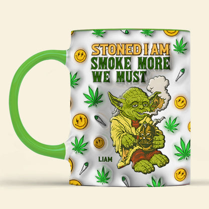 Personalized Gifts For Stoner White Mug, Green Animal Smoke Weed 04napu200724