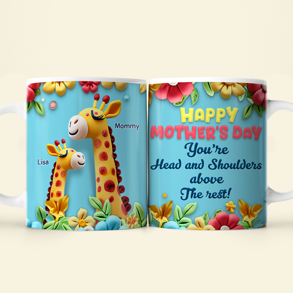 Best Giraffe Mom Above The Rest Mug - Personalized Gifts For Mom 01QHPU080425