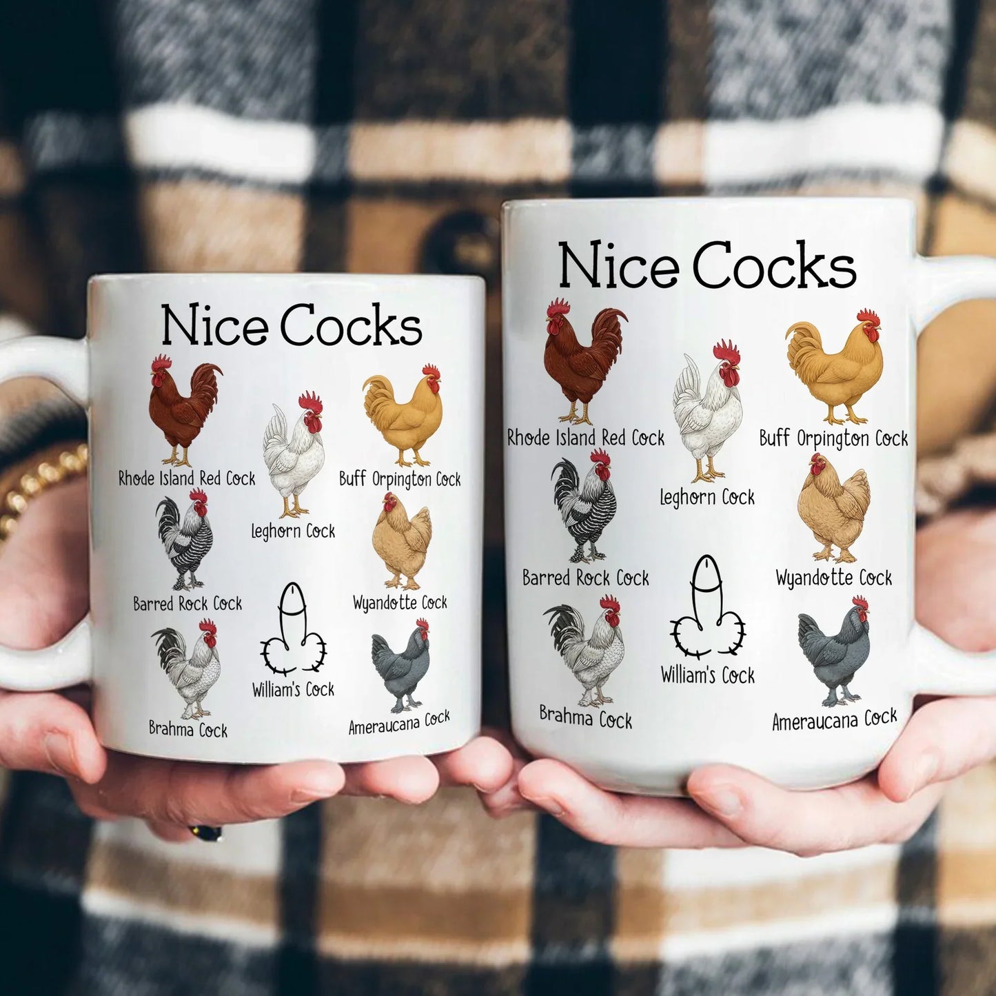 Personalized White Ceramic Mug with Funny Cactus Nice Pricks Design, Unique Gift for Husband or Boyfriend, Fun Naughty Coffee Gift