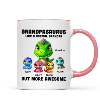 Daddysaurus Grandpasaurus 3D Dinosaurs Personalized Mug