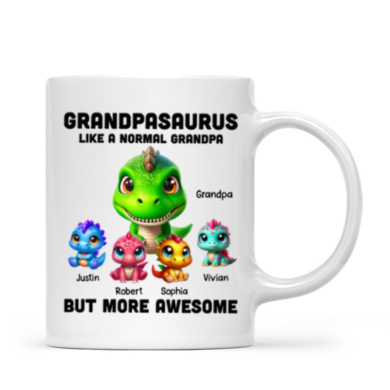 Daddysaurus Grandpasaurus 3D Dinosaurs Personalized Mug