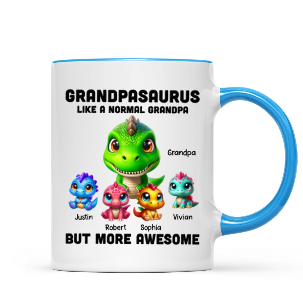Daddysaurus Grandpasaurus 3D Dinosaurs Personalized Mug