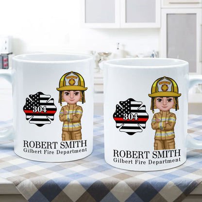 Firefighter Personalized Mug, Appreciation Gift, Graduation Gift, Christmas Gift For Colleagues, Boss