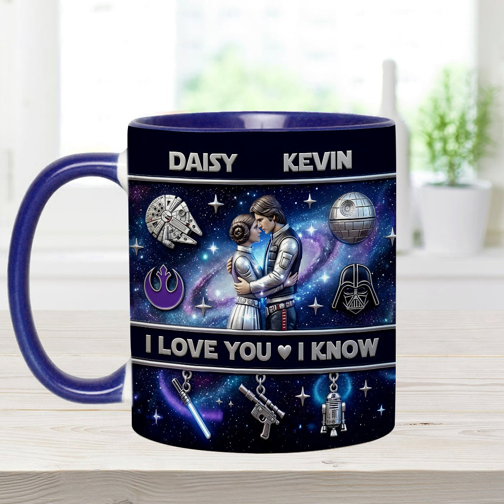 Stwa I Love You I Know - Personalized Accent Mug - Gift For Couple, Fan Movies HH01