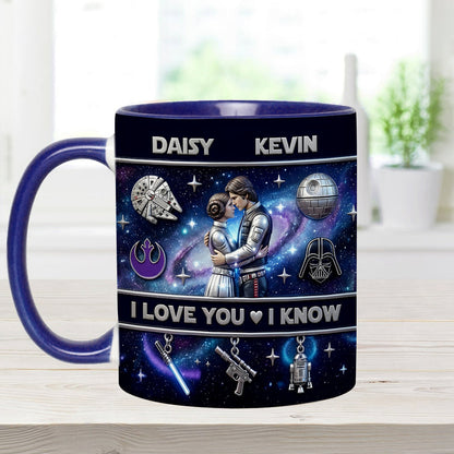 Stwa I Love You I Know - Personalized Accent Mug - Gift For Couple, Fan Movies HH01