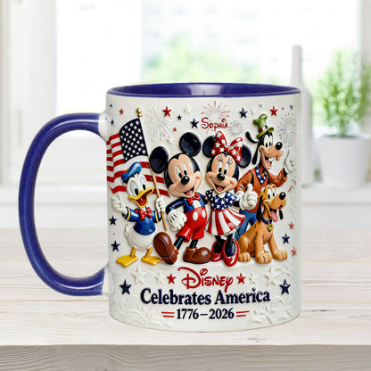 MkMo Magic Mouse Celebrate USA's 250th Anniversary - Personalized Accent Mug HH01