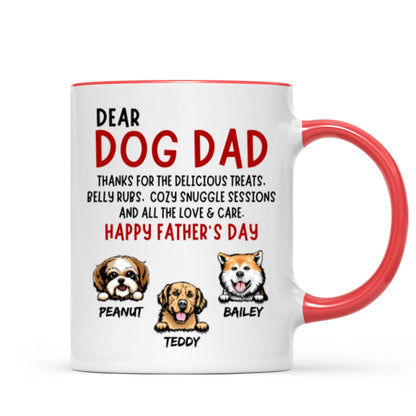 Dear Dog Dad Thanks For The Delicious Treats Personalized Mug