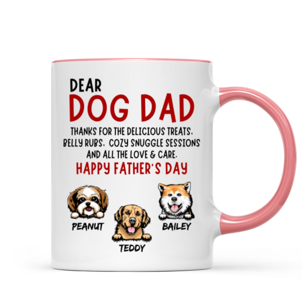Dear Dog Dad Thanks For The Delicious Treats Personalized Mug