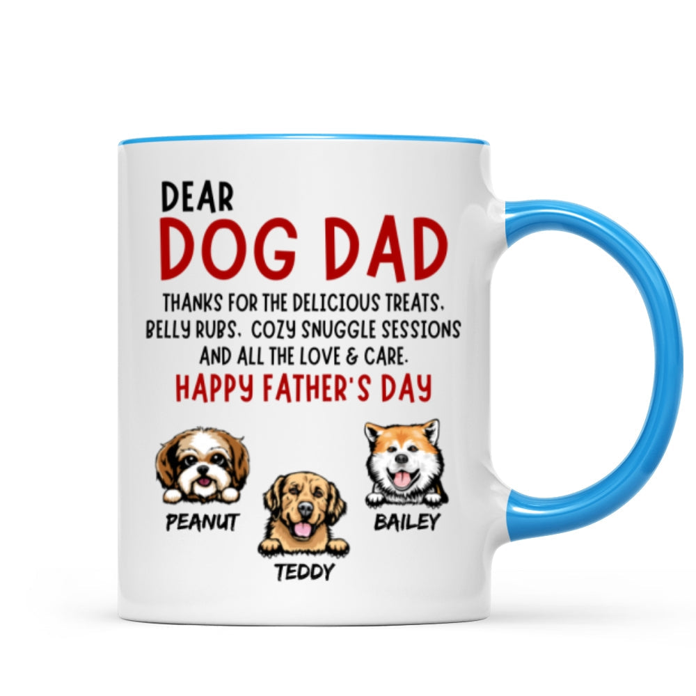 Dear Dog Dad Thanks For The Delicious Treats Personalized Mug