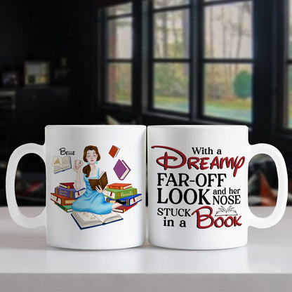 Her Nose Stuck In a Book, Personalized Coffee Mug, Gift For Book Lover, 06HUPO301123PA