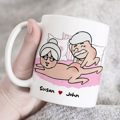 I Love You Then I Love You Still I Love To Touch Your Butt Personalized Funny Couple Mug, Gift For Couple