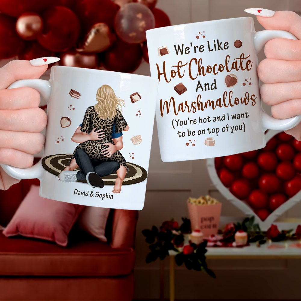 Personalized Gifts For Couple Coffee Mug We're Like Hot Chocolate