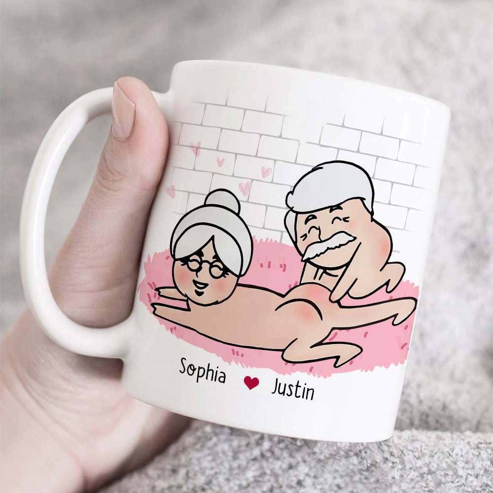 I Adore You and Love Every Part Of You Especially Your Butt Personalized Funny Couple Mug, Gift For Couple