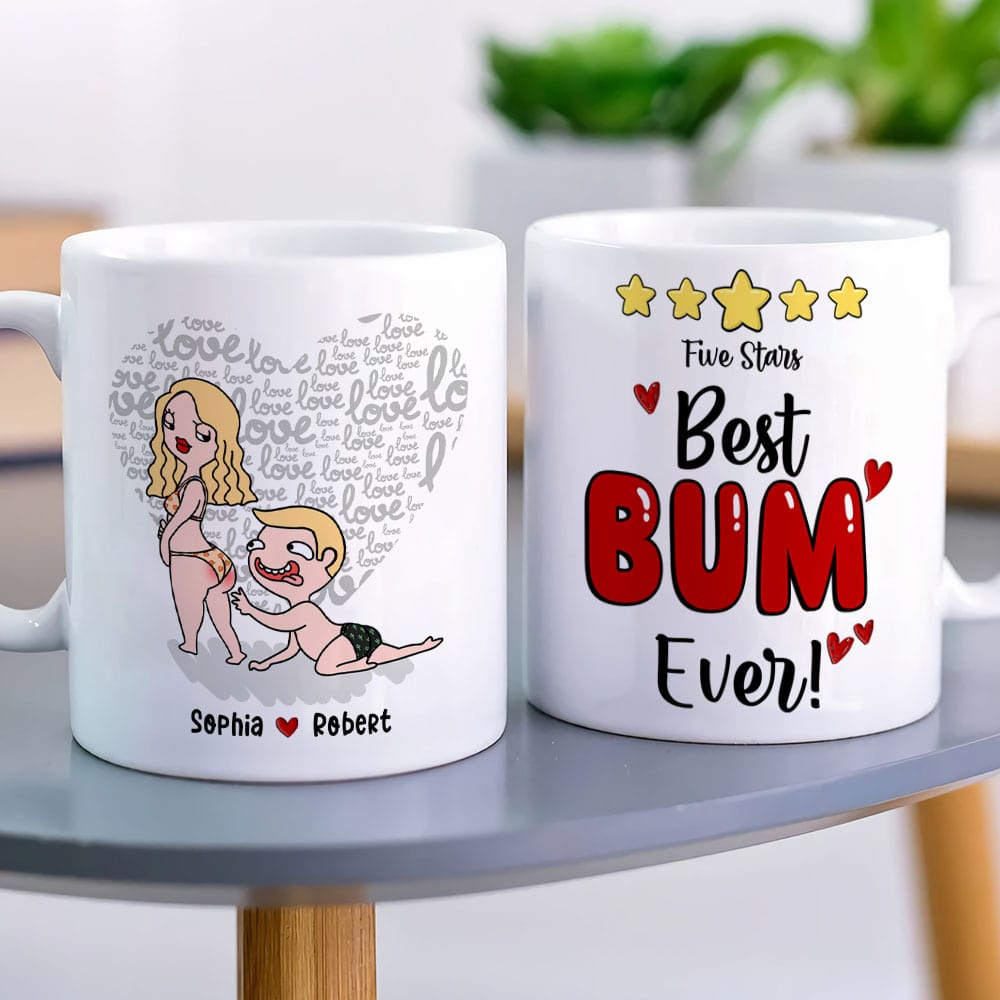 Best Bum Ever, Personalized Couple Mug, Gift For Couple