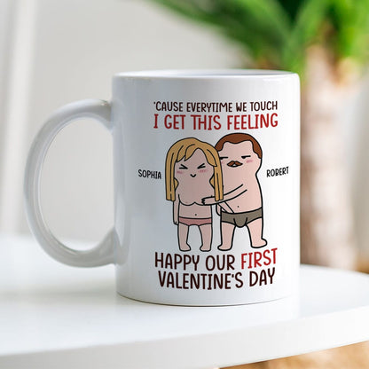 The Couple, Cause Everytime We Touch, Custom Mug, Valentine's Day Gifts, Coffee Mug