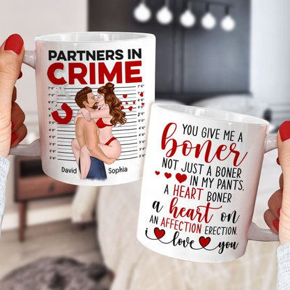 You Give Me A Boner- Gift For Couple-Personalized Coffee Mug