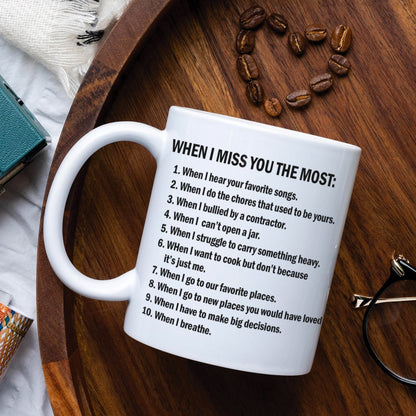 When I Miss You The Most Personalized Heaven Mug Gift For Wife