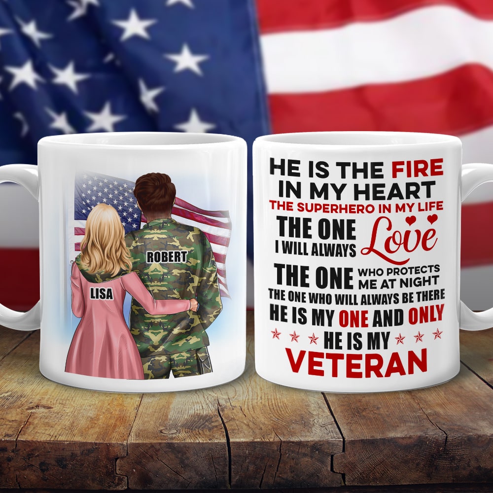He Is The Fire In My Heart-Personalized Coffee Mug - Gift For Couple- 04ntqn040323tm