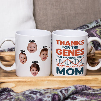 Custom Photo Kid, Good Looks, Mom, Personalized Mug, Gift For Mother, 231223