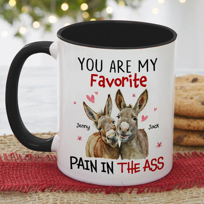 You Are My Favorite- Personalized Accent Mug- Couple Gift- Donkey Couple