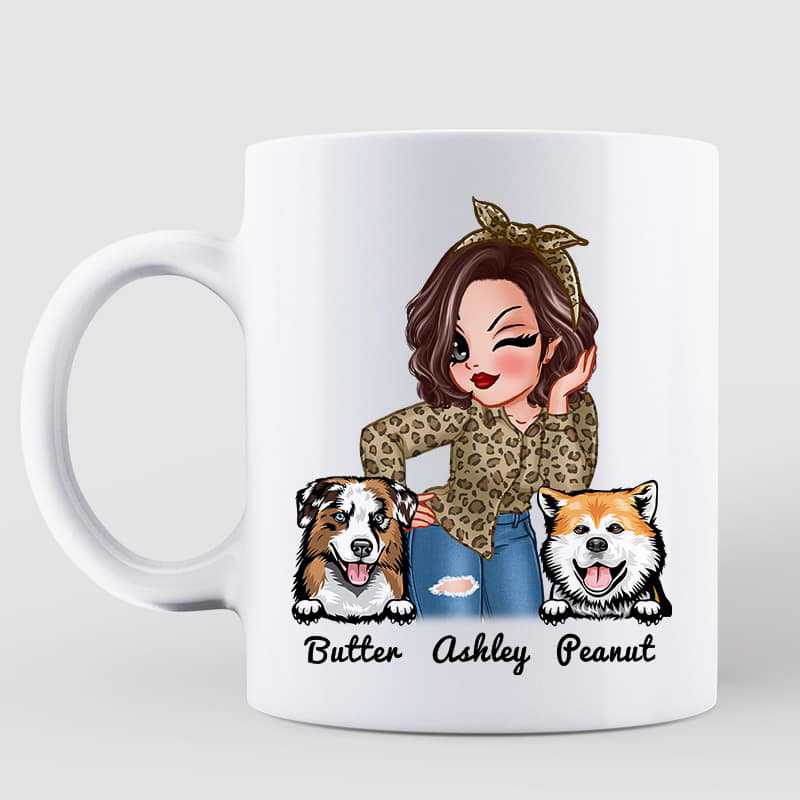 Don't Like Dogs Won't Like Me Leopard Personalized Mug