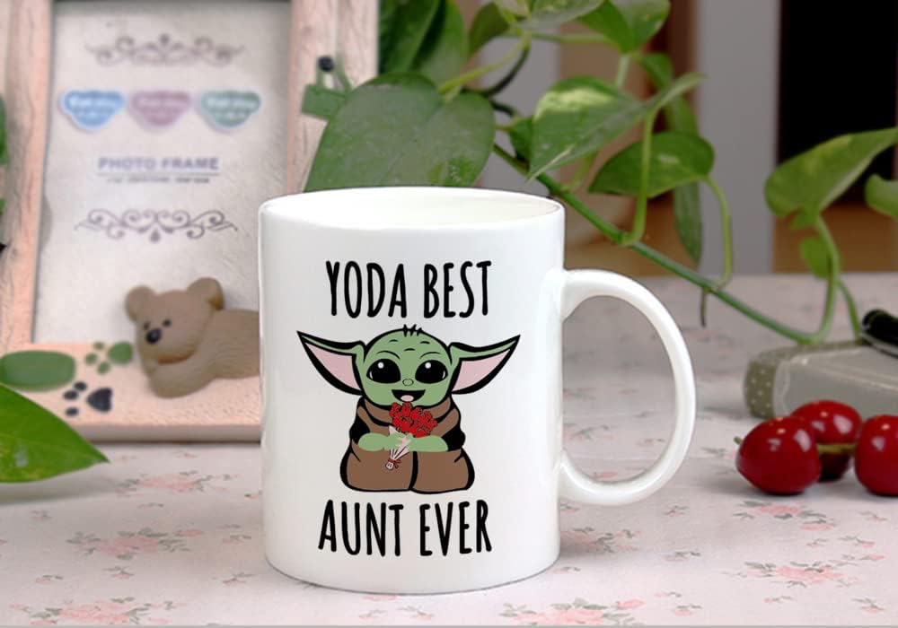 Best Aunt Ever Coffee Mug Funny Gift for Aunt from Niece Nephew, Birthday Mother's Day Christmas Gift Idea