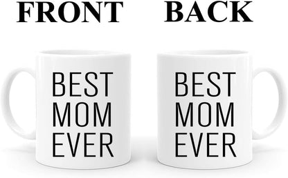 Best Mom Ever Coffee Mug, Gift for Mom from Daughter Son Kids Husband, Birthday Mother's Day Christmas Gift Idea for Women