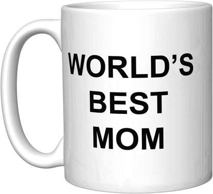 World's Best Mom Coffee Mug Gift for Mom from Daughter Son Kids