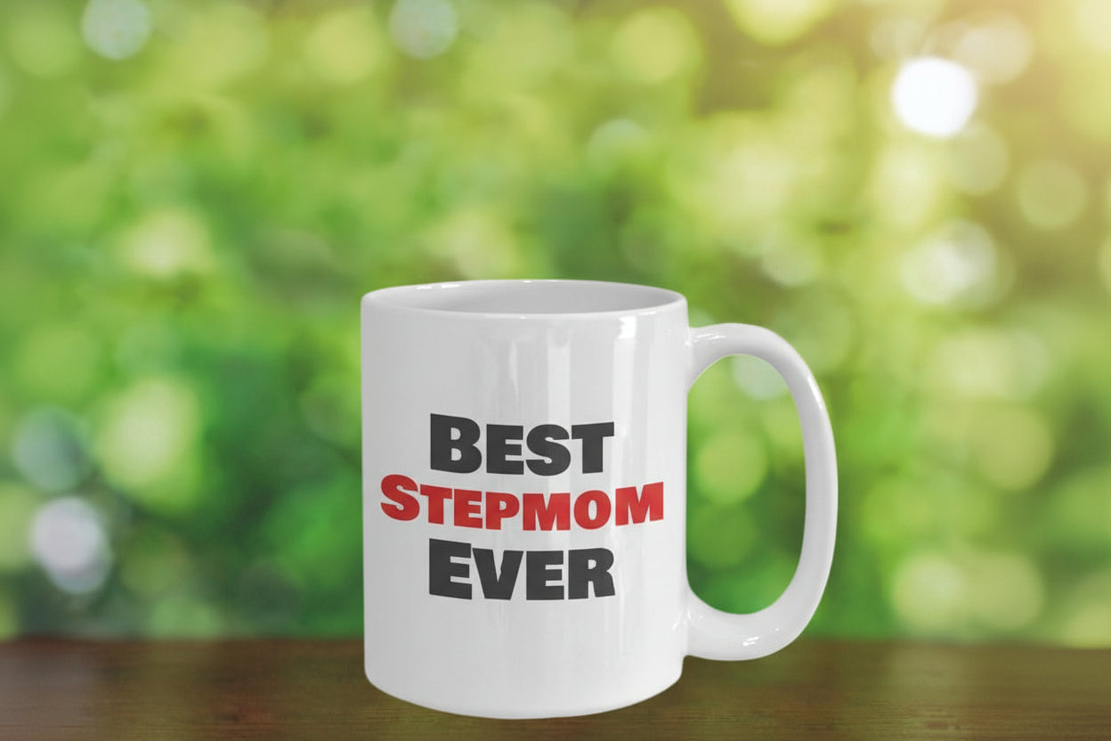 Best Stepmom Ever Coffee Mug Appreciation Gift for Stepmother, Gift for Stepmom from Stepdaughter Stepson Kids Husband, Birthday Mothers Day Christmas Gift