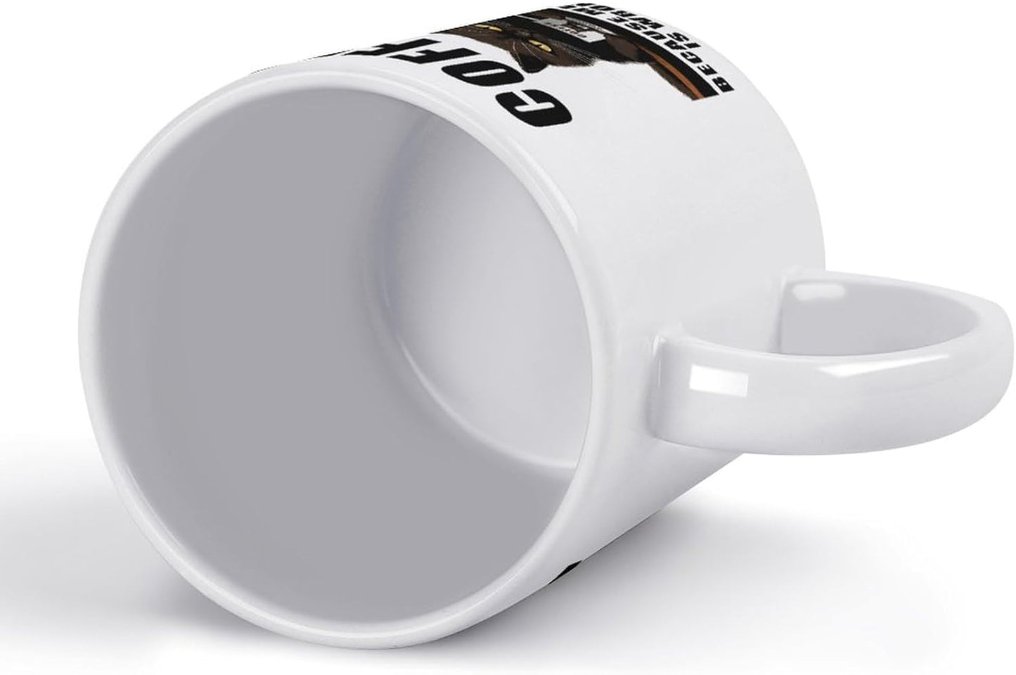 Coffee Because Murder Is Wrong Coffee Mug Funny Sarcastic Adult Humor Gift for Friends Coworkers