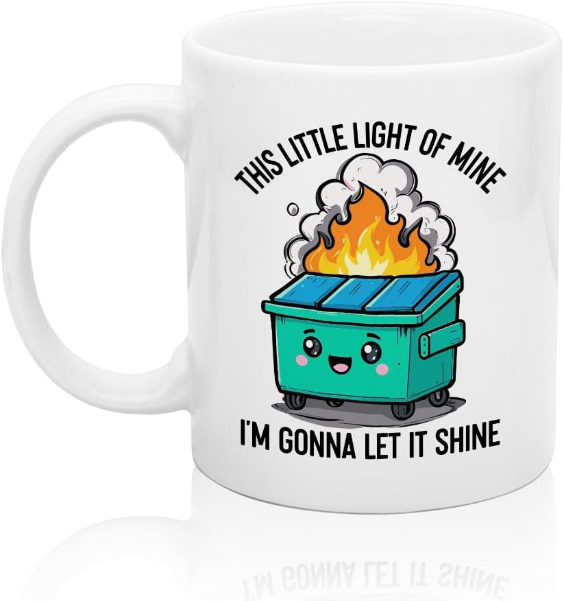 This Little Light Of Mine I'm Gonna Let It Shine Coffee Mug, Inspirational Gift for Women Men, Birthday Christmas Gift for Friend Coworker