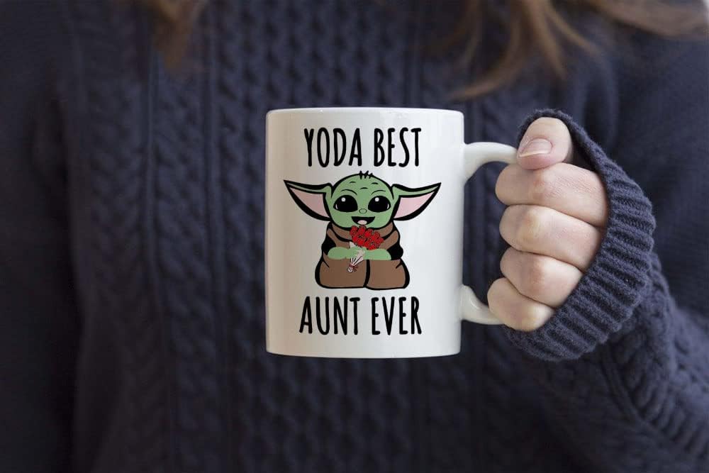 Best Aunt Ever Coffee Mug Funny Gift for Aunt from Niece Nephew, Birthday Mother's Day Christmas Gift Idea