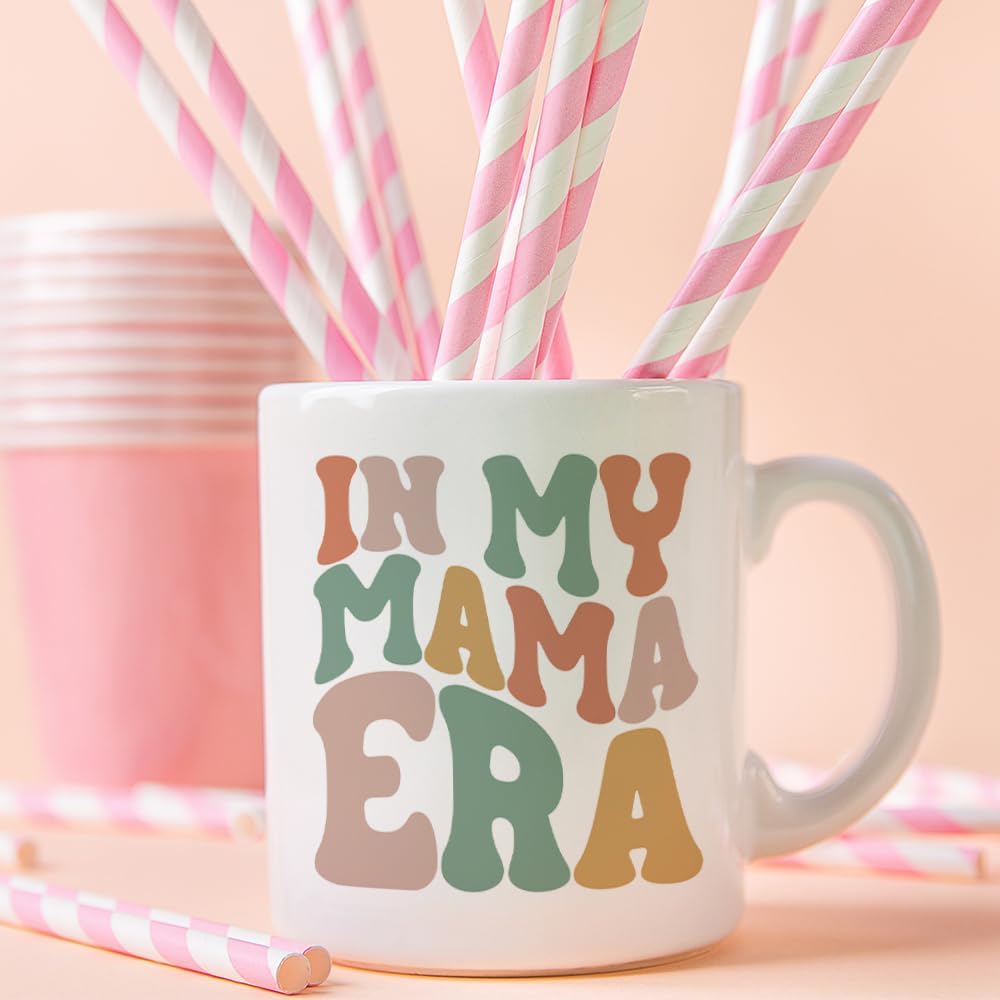 In My Mama Era Coffee Mug, Funny Gift for New Mom Pregnant Expecting Mom, Mothers Day Birthday Gift for Mama to Be from Husband Daughter Son