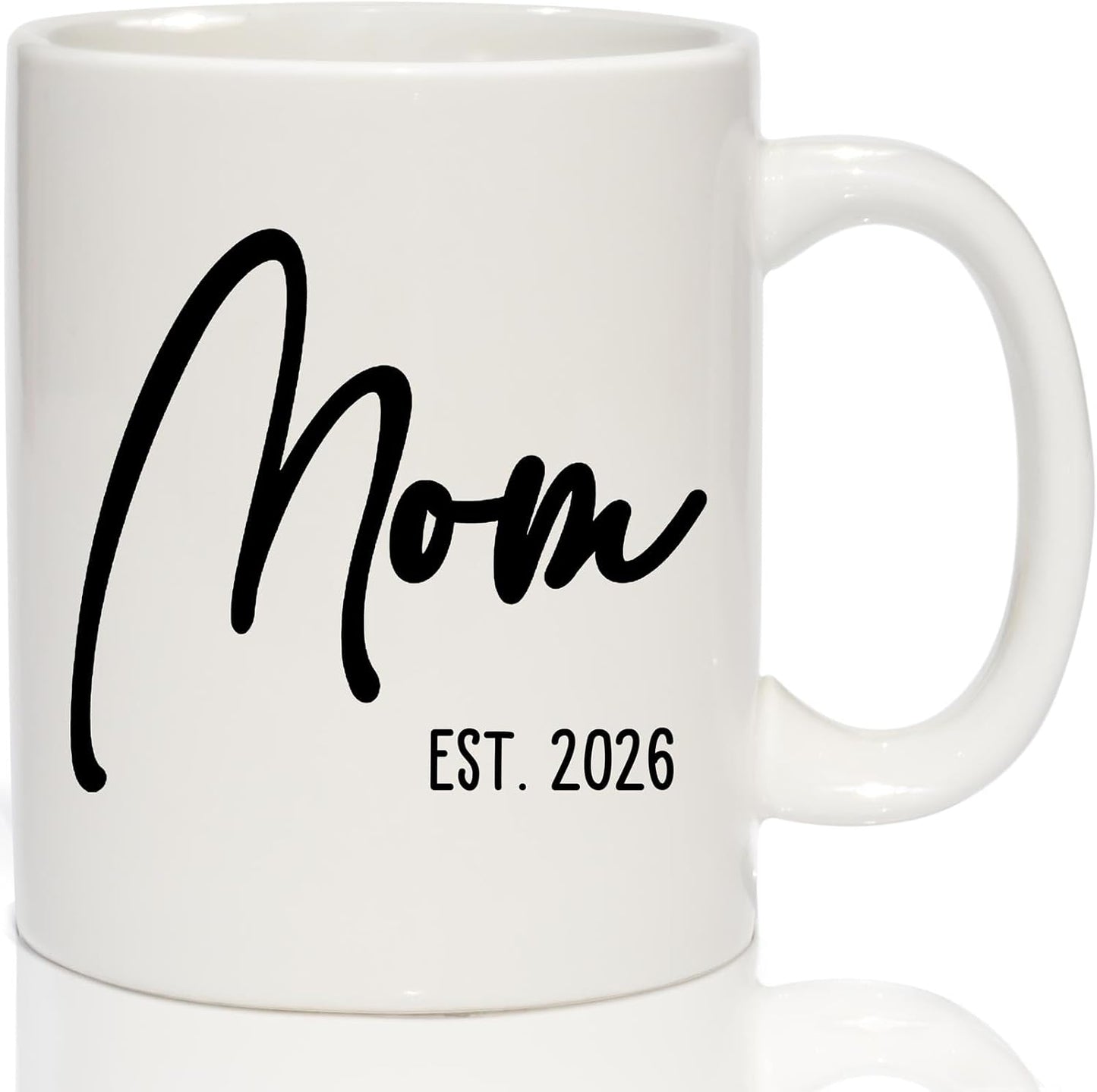 Mom EST 2026 Coffee Mug Pregnancy Announcement Gift for Expecting Mom, First Time Mom Gift