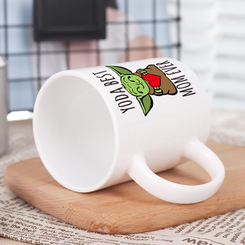 Yoda Best Mom Ever Coffee Mug Funny Gift for Mom from Daughter Son Kids Husband, Mothers Day Birthday Gift