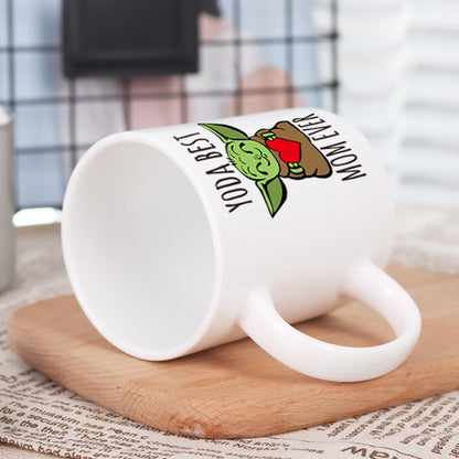 Yoda Best Mom Ever Coffee Mug Funny Gift for Mom from Daughter Son Kids Husband, Mothers Day Birthday Gift